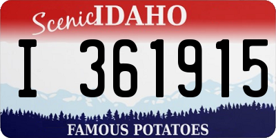 ID license plate I361915