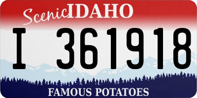ID license plate I361918