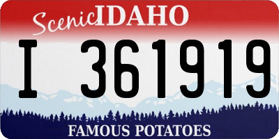 ID license plate I361919