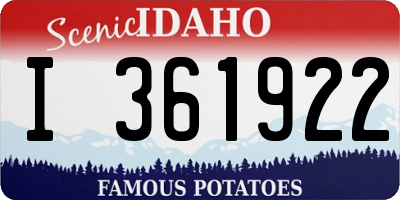 ID license plate I361922