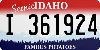 ID license plate I361924