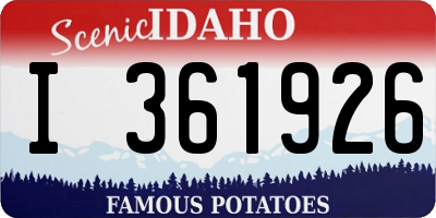 ID license plate I361926