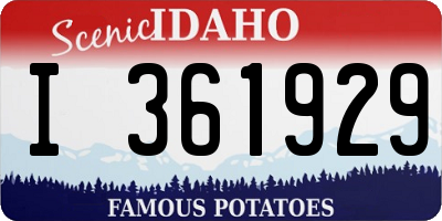 ID license plate I361929