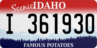 ID license plate I361930