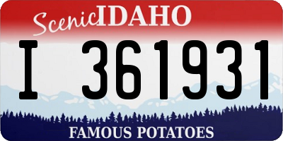 ID license plate I361931