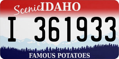 ID license plate I361933