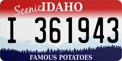 ID license plate I361943