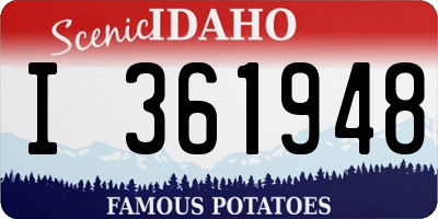 ID license plate I361948