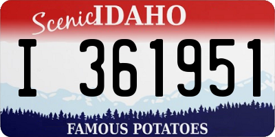 ID license plate I361951