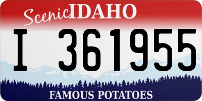 ID license plate I361955