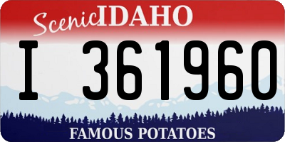 ID license plate I361960