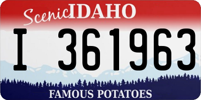 ID license plate I361963