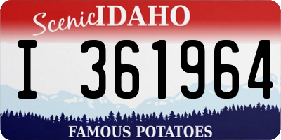 ID license plate I361964