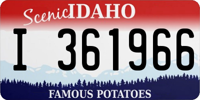 ID license plate I361966