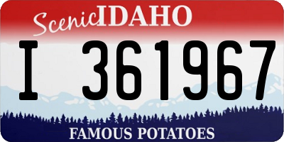 ID license plate I361967