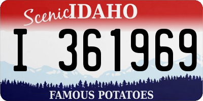 ID license plate I361969