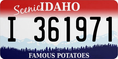ID license plate I361971