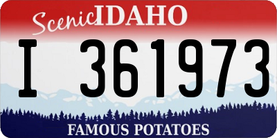 ID license plate I361973