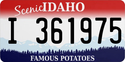 ID license plate I361975