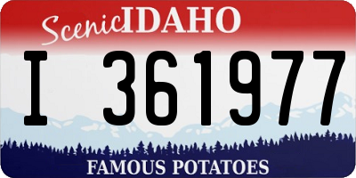 ID license plate I361977
