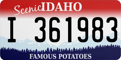 ID license plate I361983