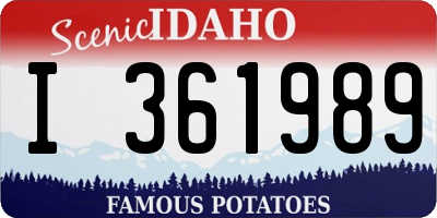 ID license plate I361989