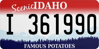 ID license plate I361990