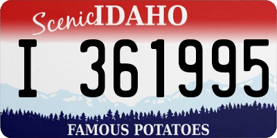 ID license plate I361995