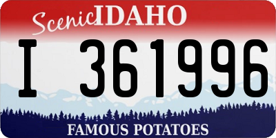ID license plate I361996