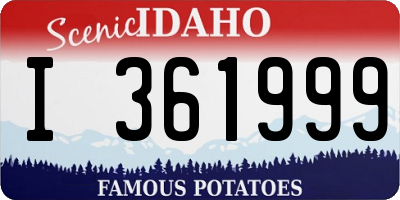 ID license plate I361999