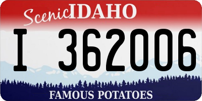 ID license plate I362006
