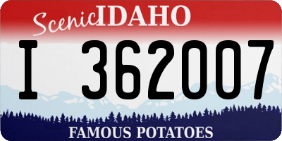 ID license plate I362007