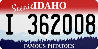 ID license plate I362008