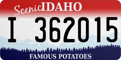 ID license plate I362015