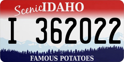 ID license plate I362022