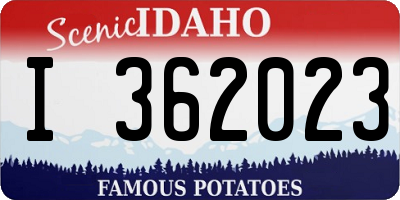 ID license plate I362023
