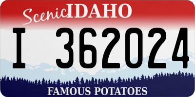 ID license plate I362024