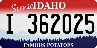 ID license plate I362025