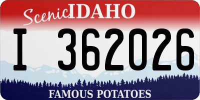 ID license plate I362026