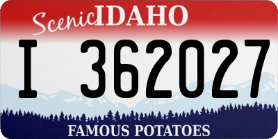 ID license plate I362027