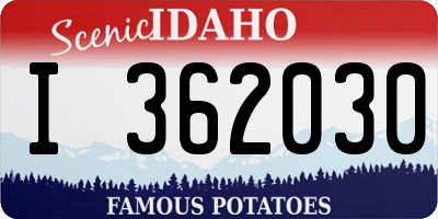 ID license plate I362030