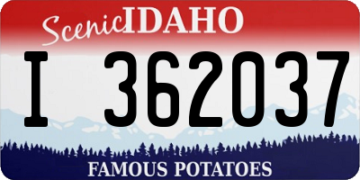 ID license plate I362037