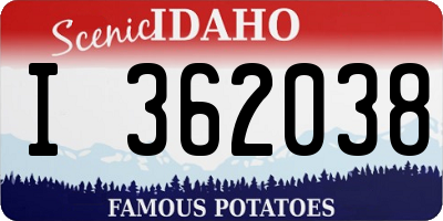 ID license plate I362038