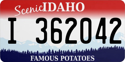 ID license plate I362042