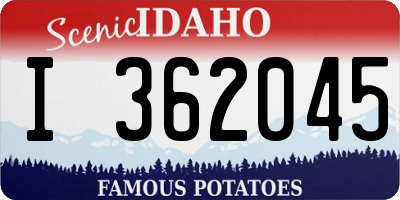 ID license plate I362045