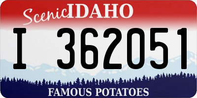 ID license plate I362051