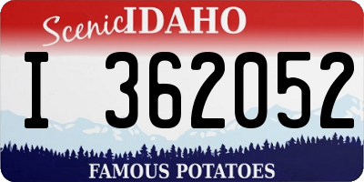 ID license plate I362052