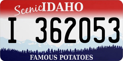 ID license plate I362053