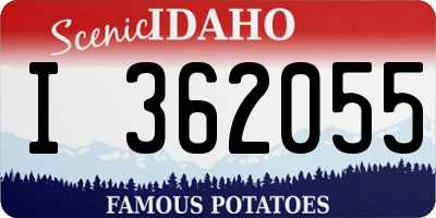 ID license plate I362055