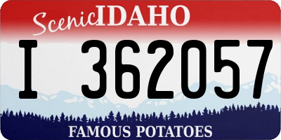 ID license plate I362057